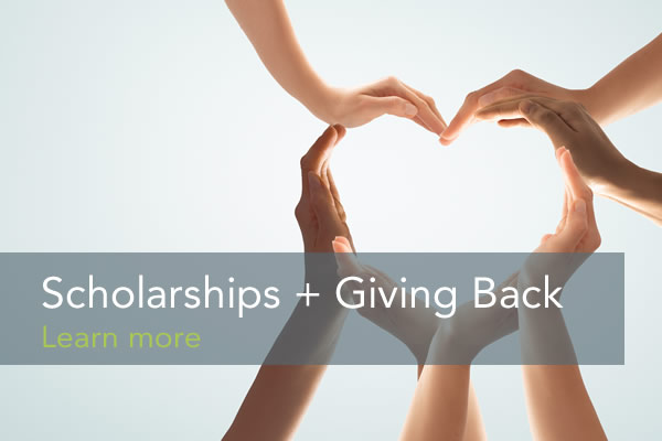 scholarships and giving back<br />
